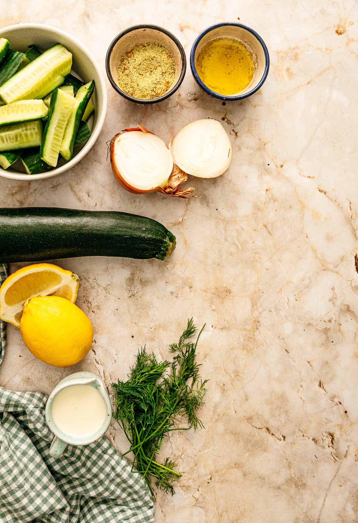 Ingredienten komkommersoep