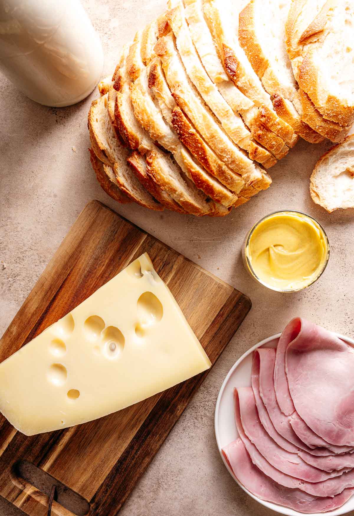 Ingredienten voor een Croque Monsieur