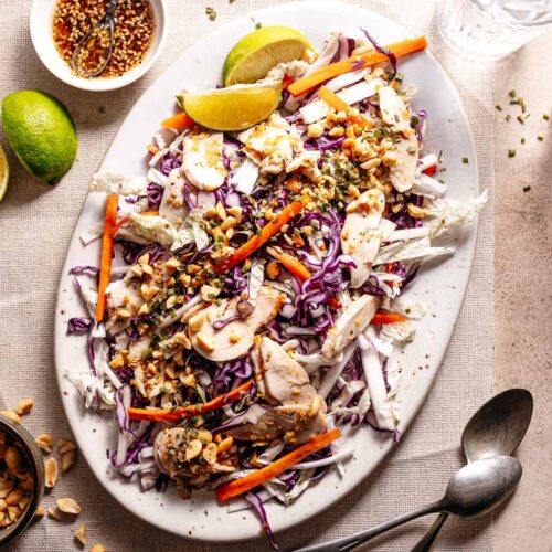 Aziatische salade met kip recept