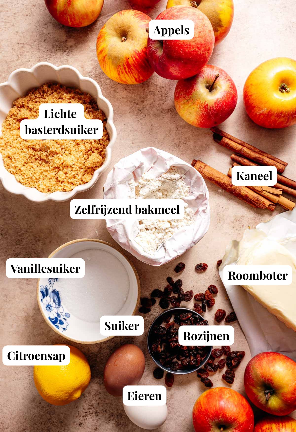 Ingredienten appeltaart