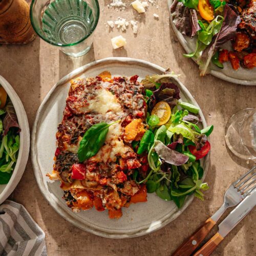 Pompoen lasagne