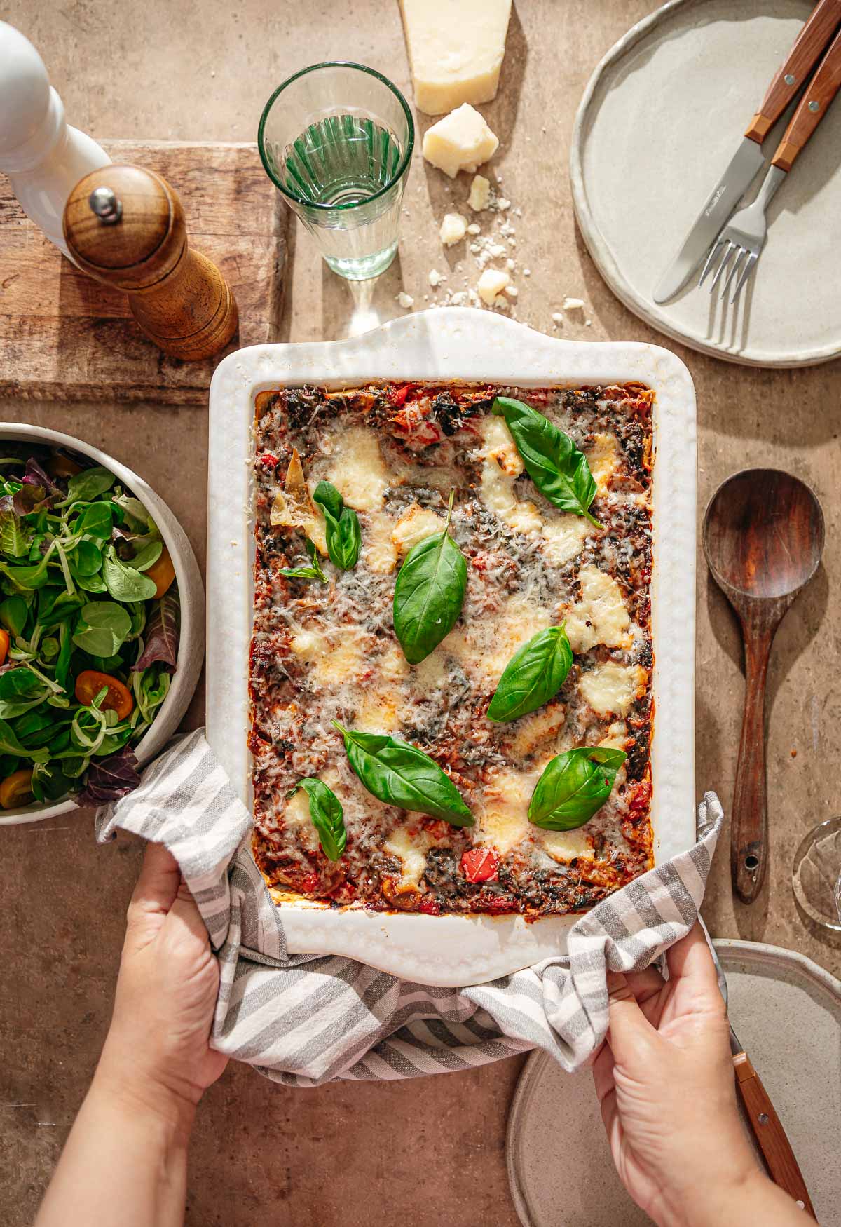 Pompoen lasagne uit de oven