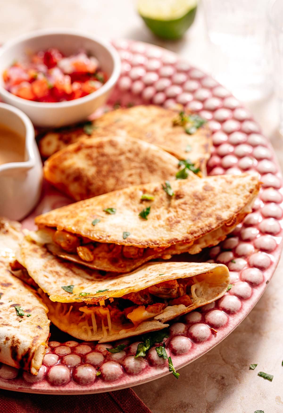 krokante kip taco's met kaas