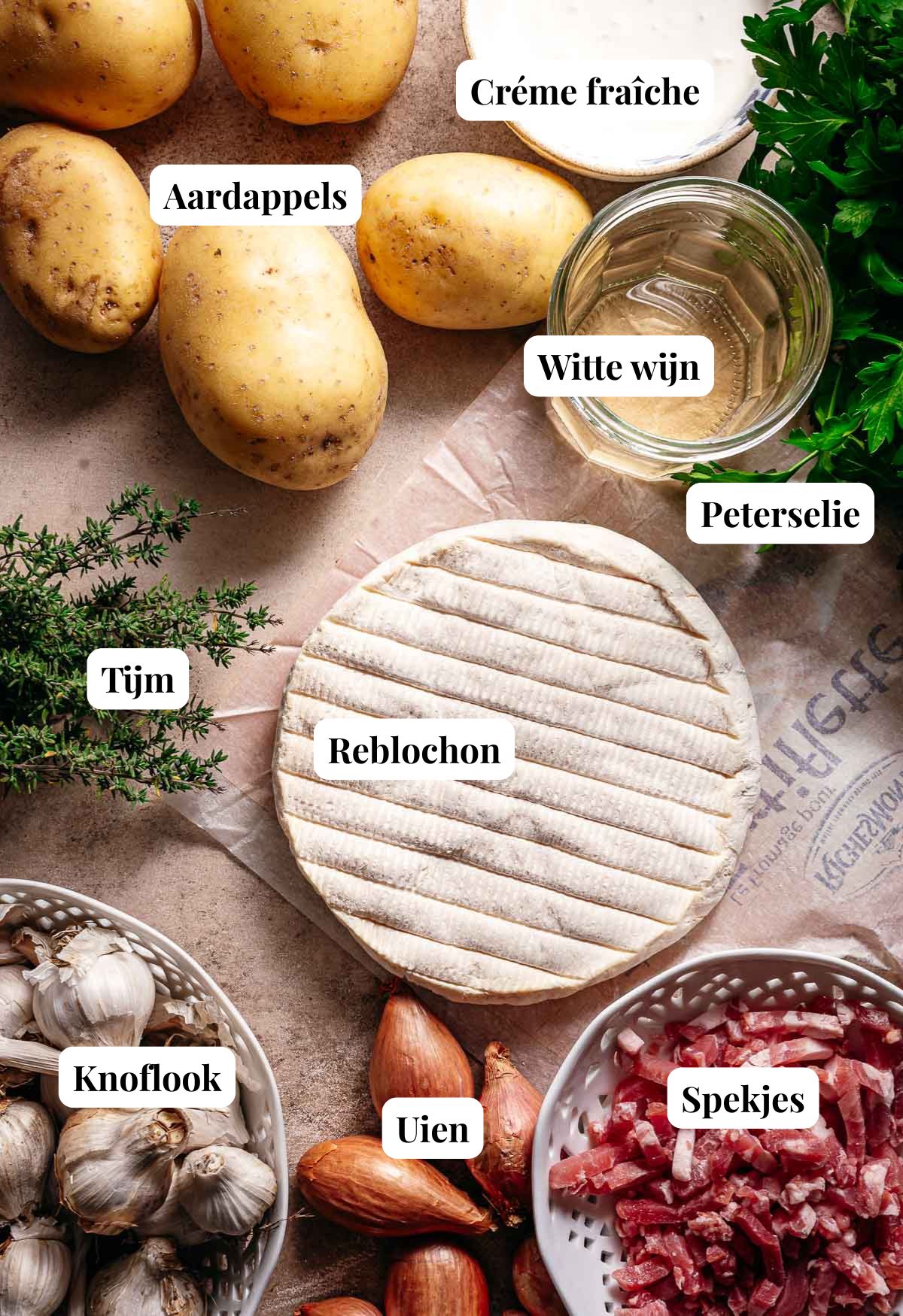 Ingredienten Tartiflette