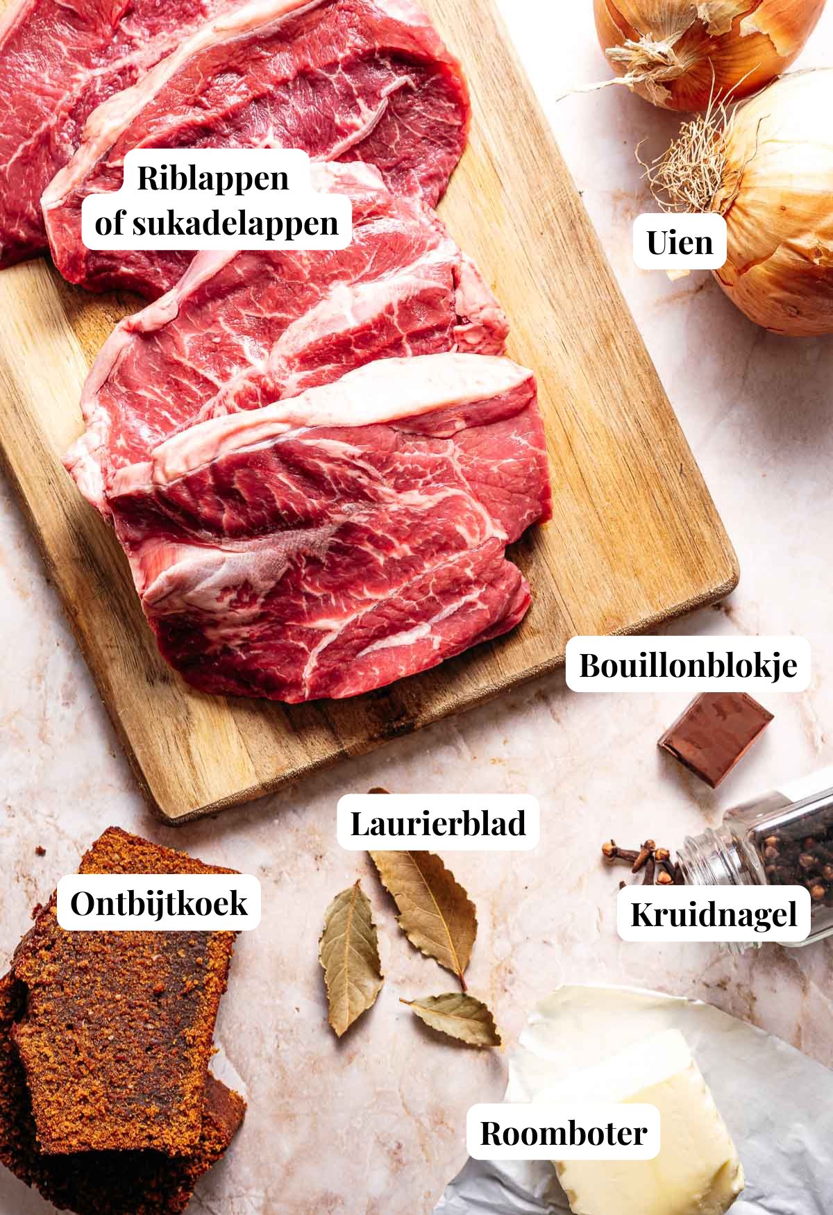 Ingredienten draadjesvlees