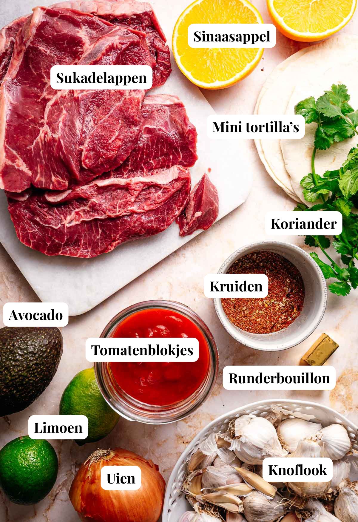 Ingredienten pulled beef