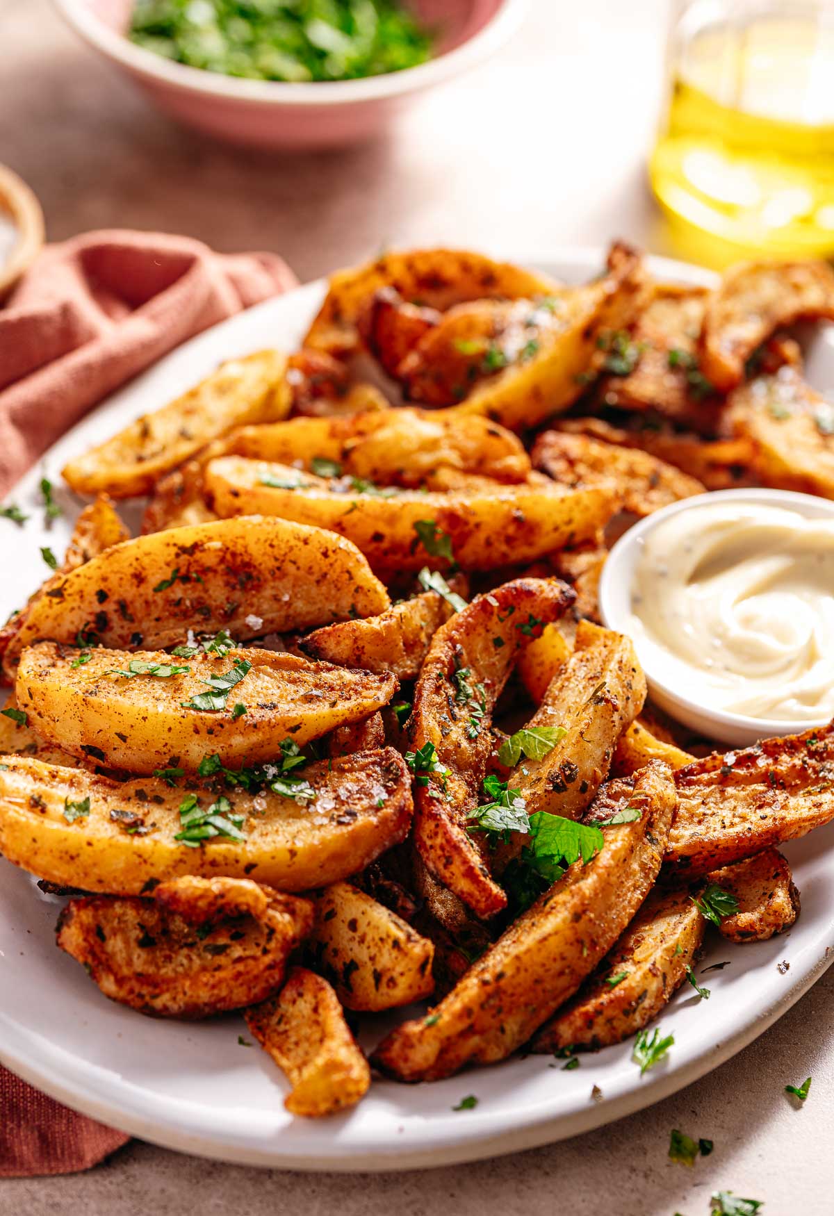 Aardappel wedges uit de oven maken