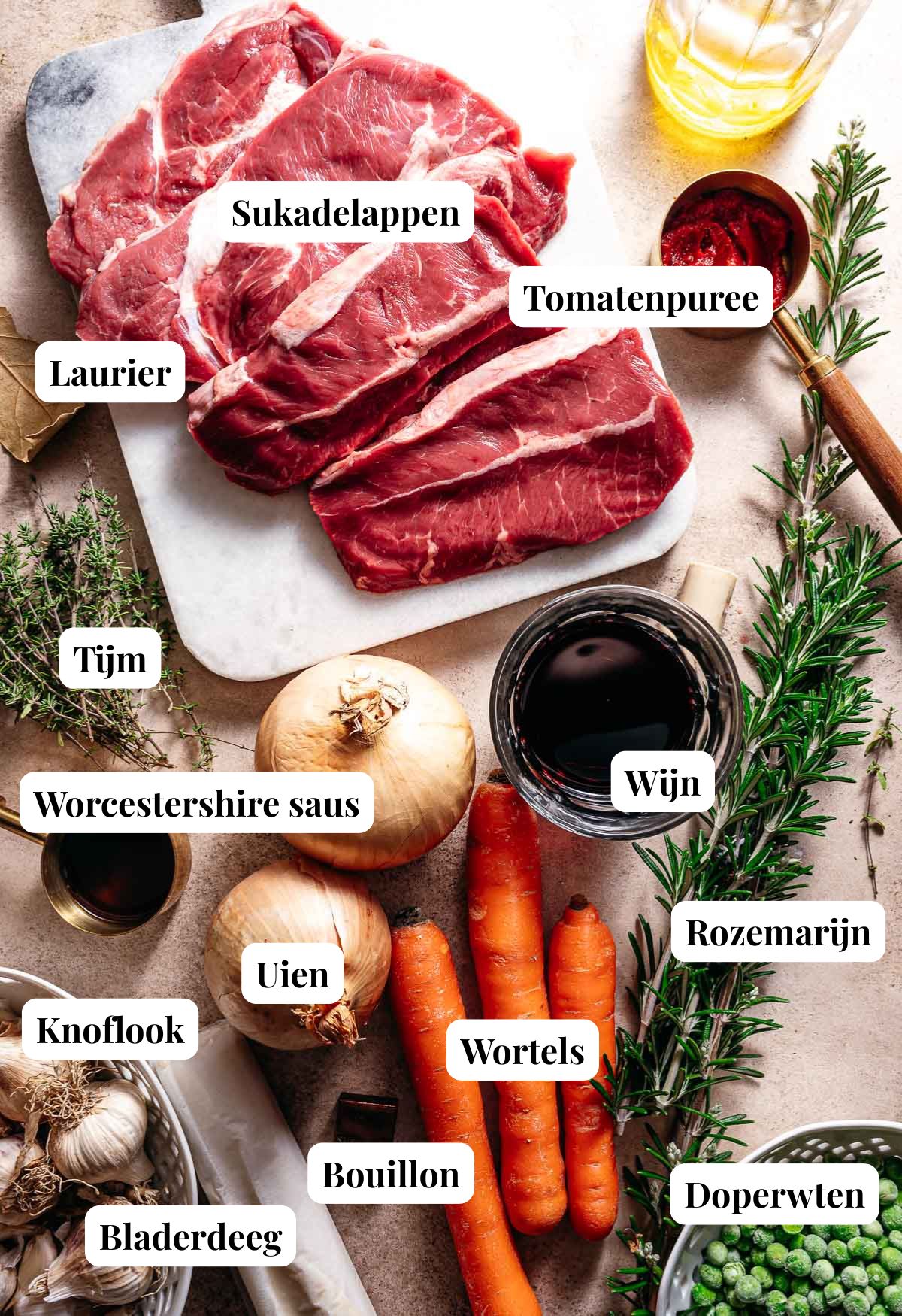 Ingredienten beef pot pie