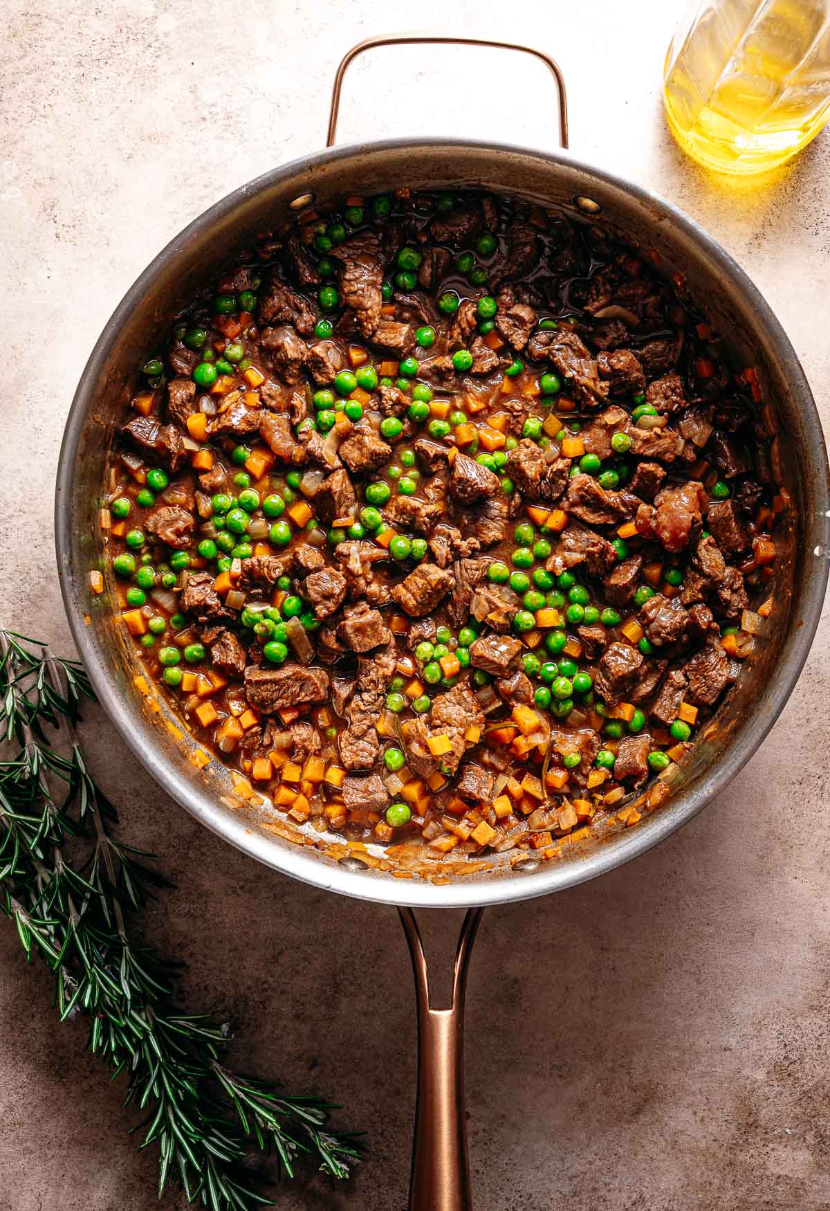 Vulling voor beef pot pie