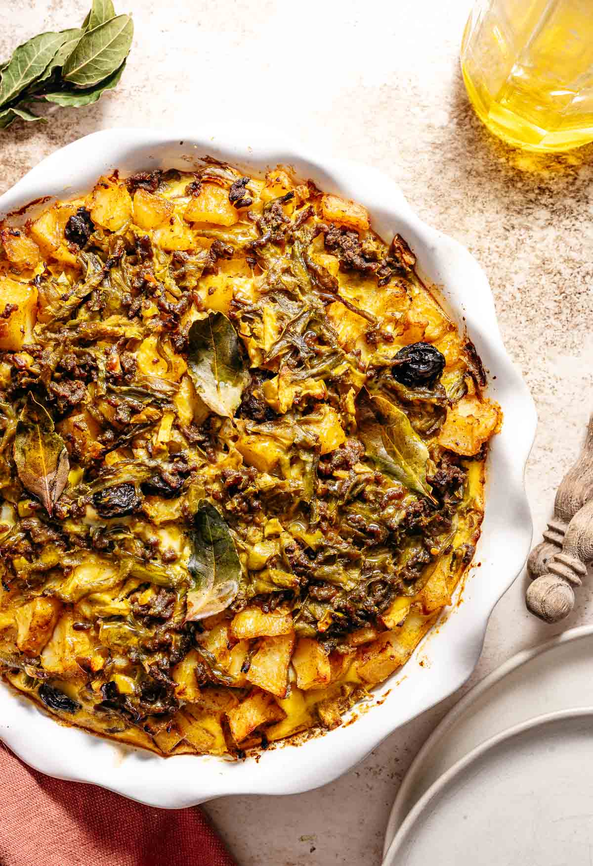 Bobotie ovenschotel met aardappels