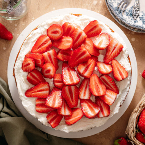 Aardbeien cheesecake
