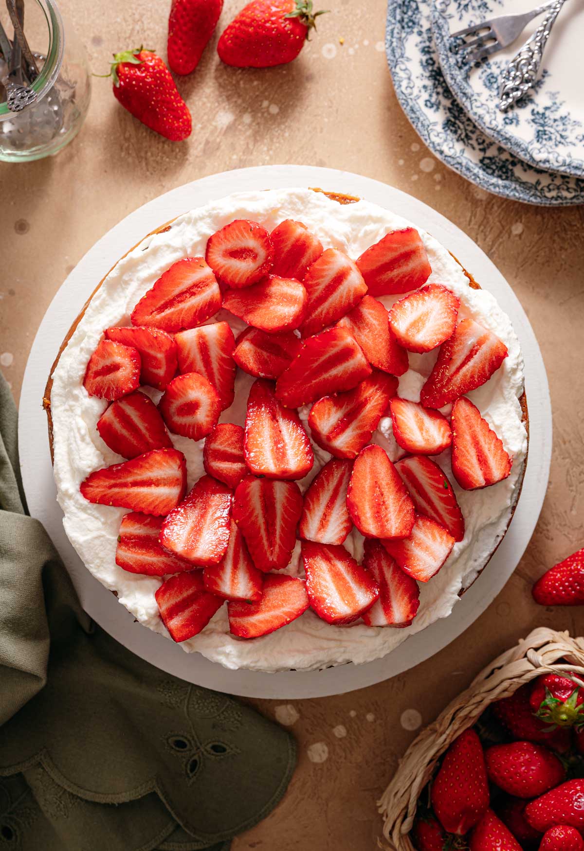 Aardbeien cheesecake recept