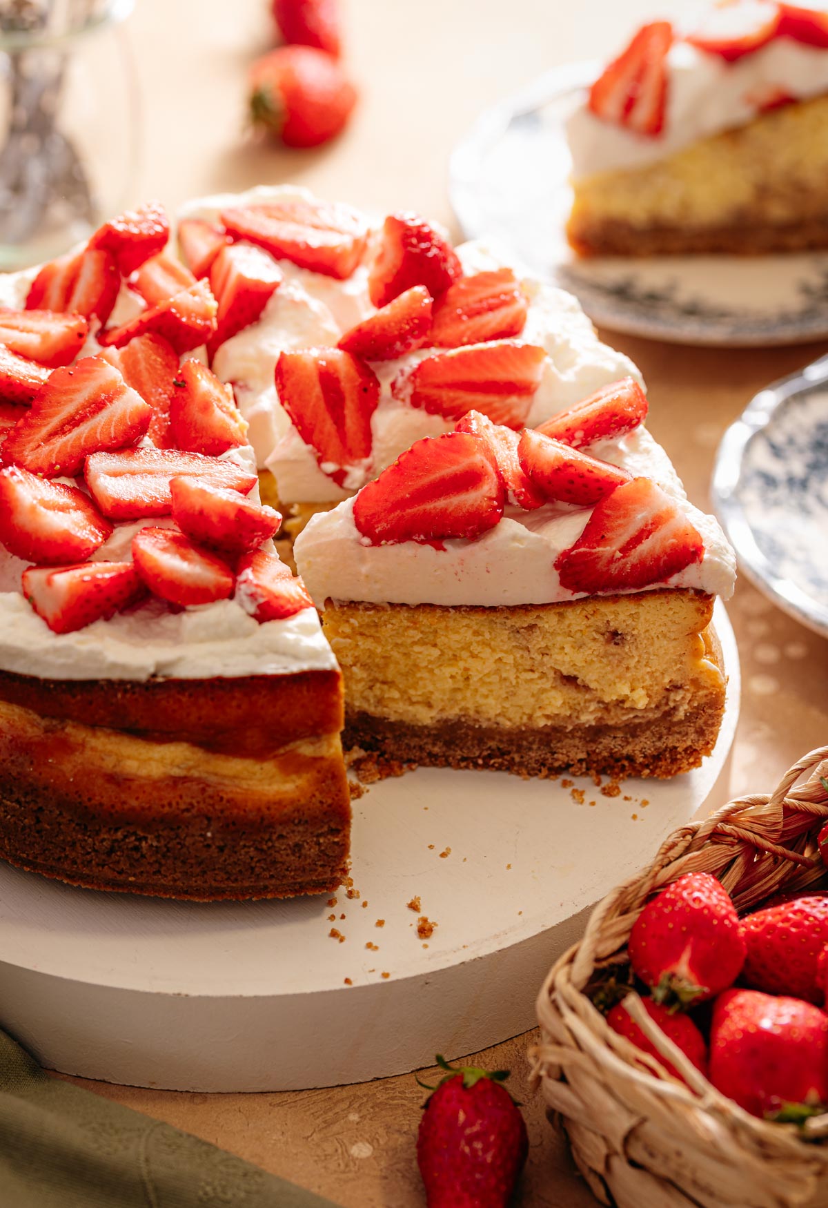 Cheesecake met aardbeien