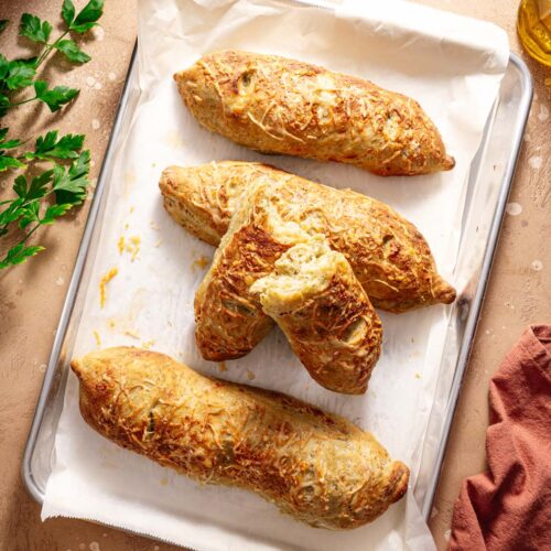 No knead pesto broodjes