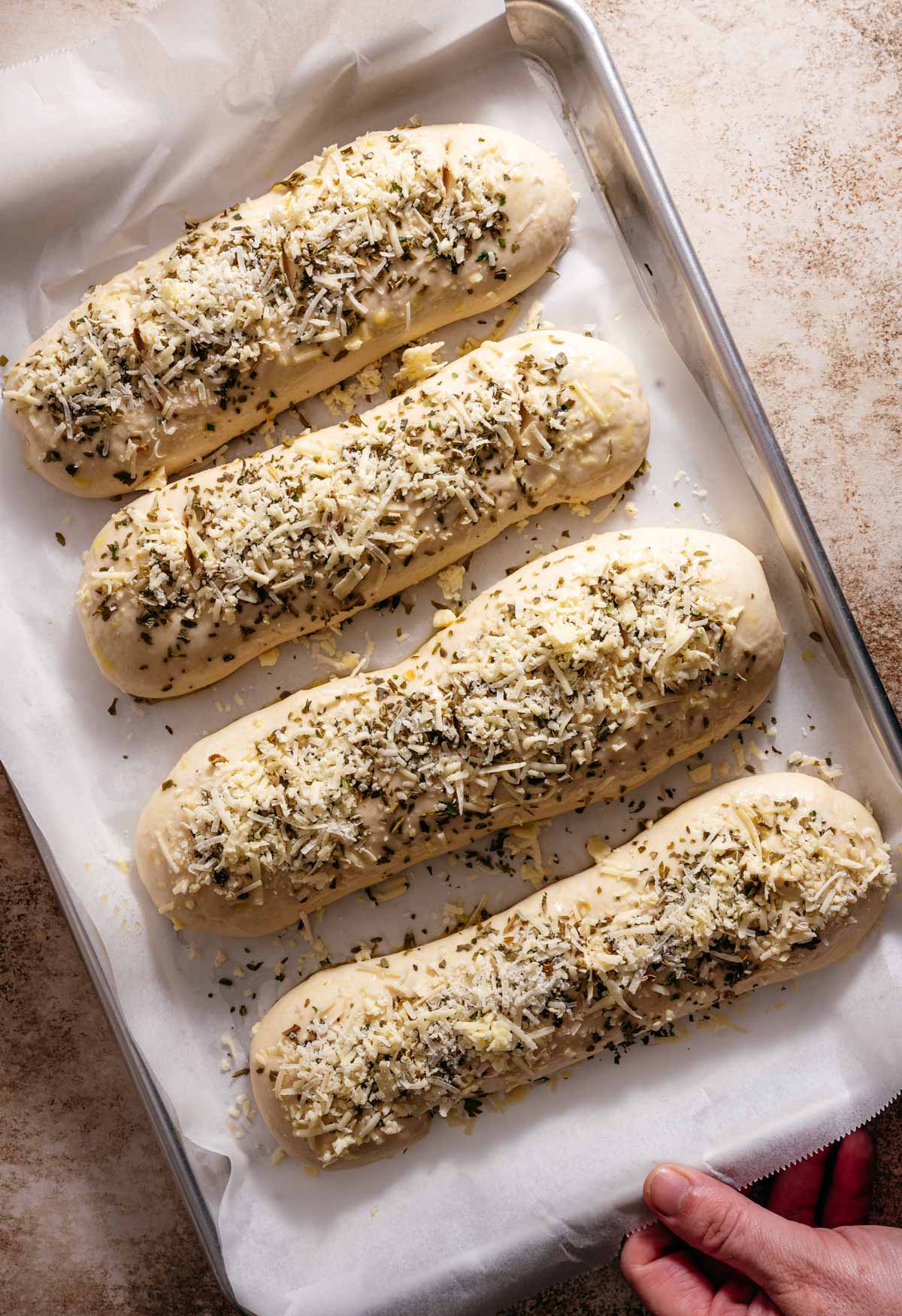 Subway broodjes voor ze de oven in gaan