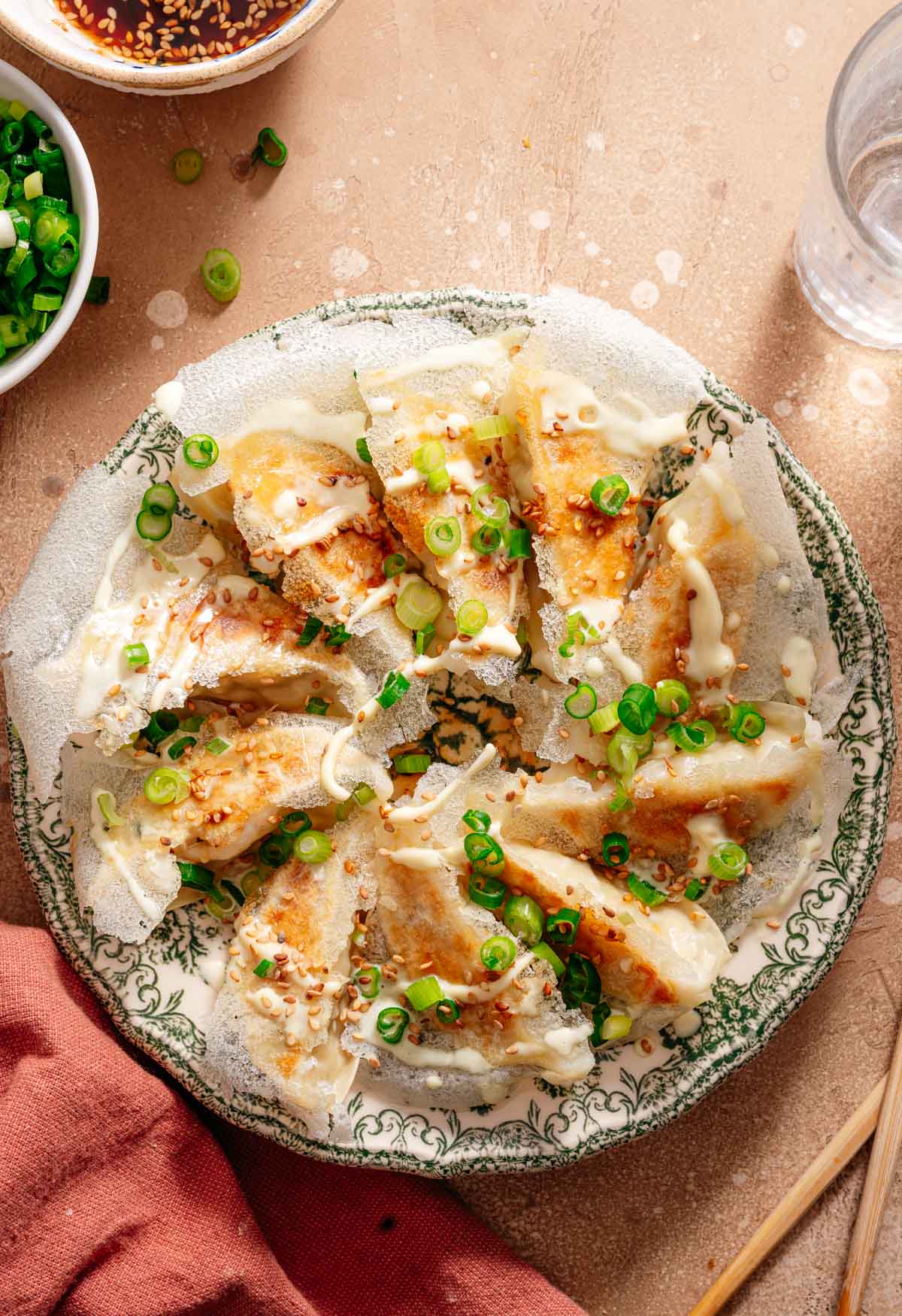 Crispy gyoza skirt