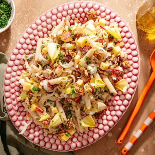 Pastasalade met witlof