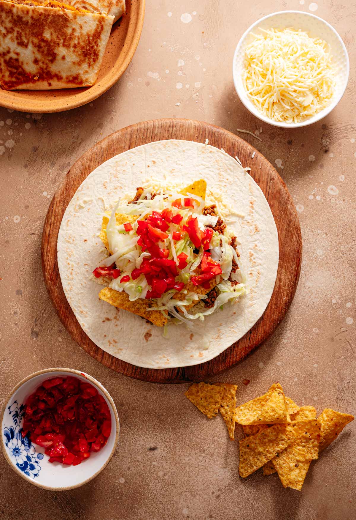 Stap 3: Crunchwrap supreme vullen