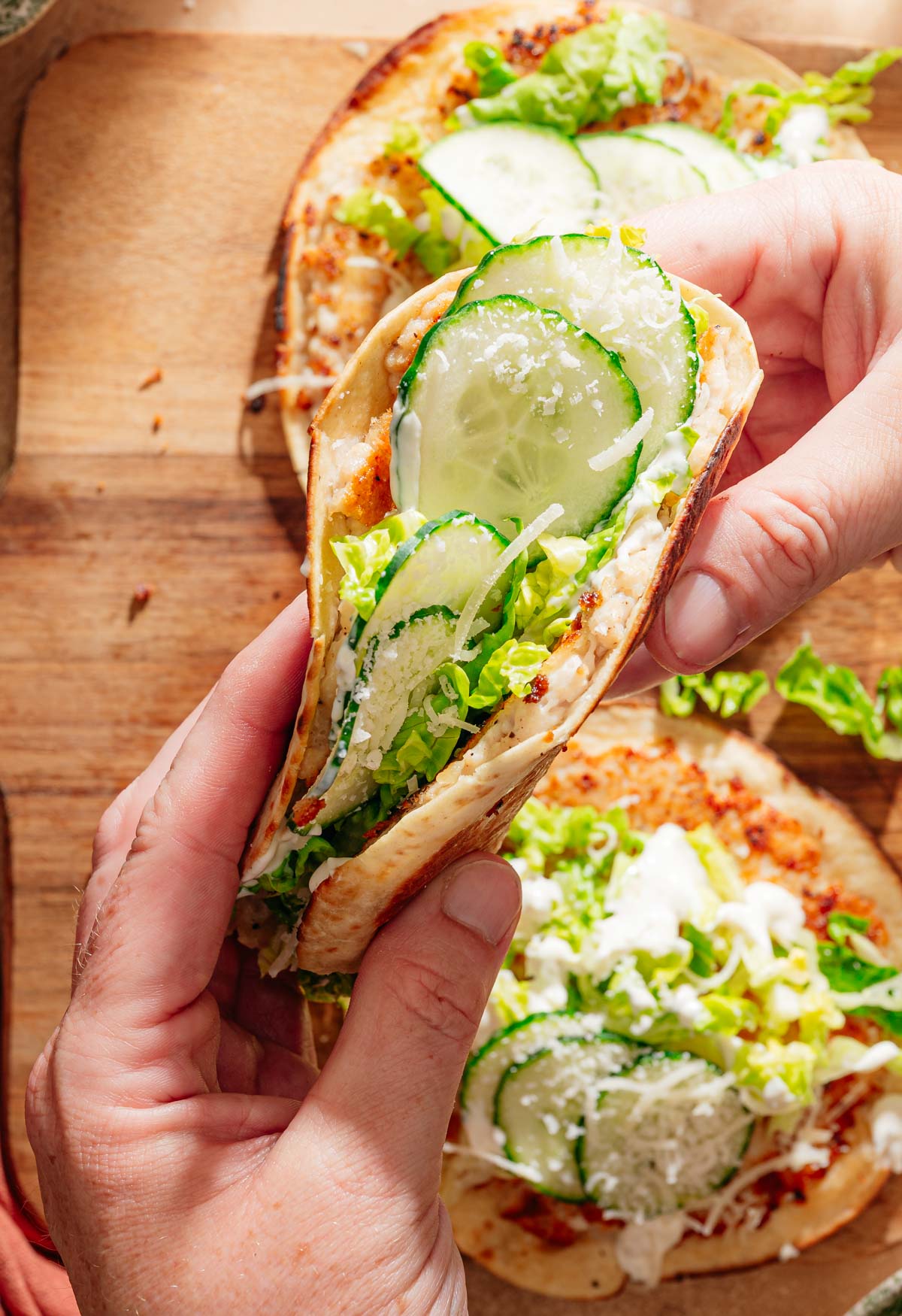 Krokante Chicken Caesar Taco's
