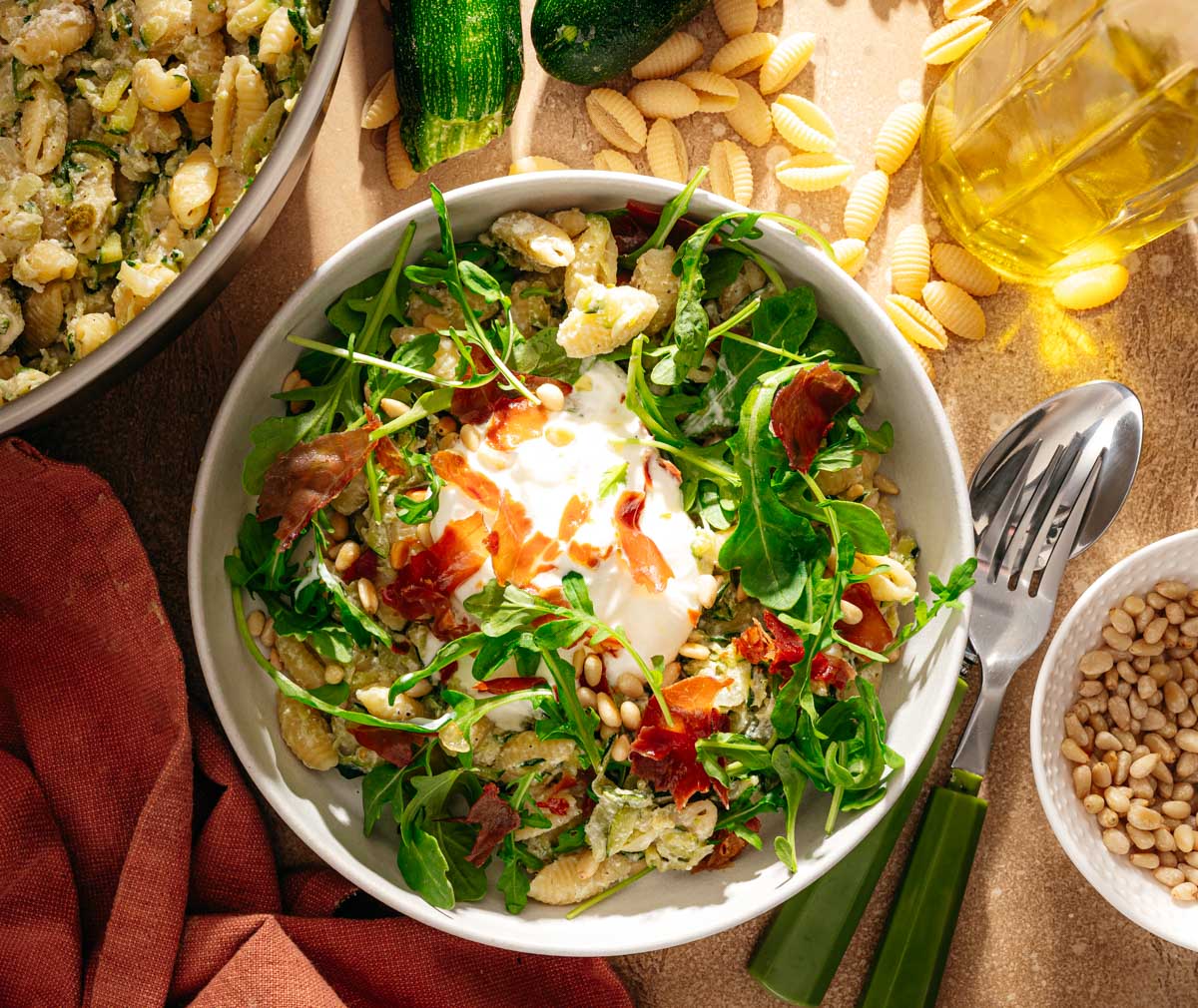 Courgette pasta
