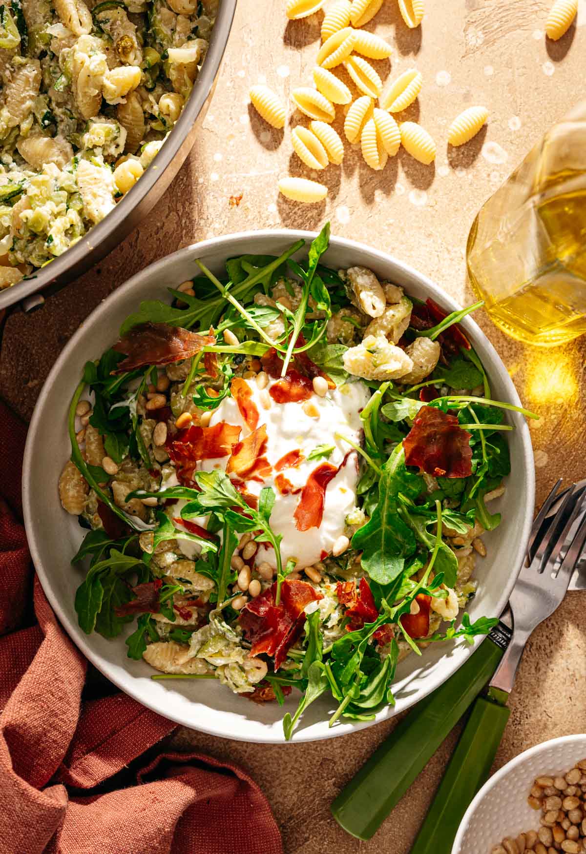 Pasta met courgette