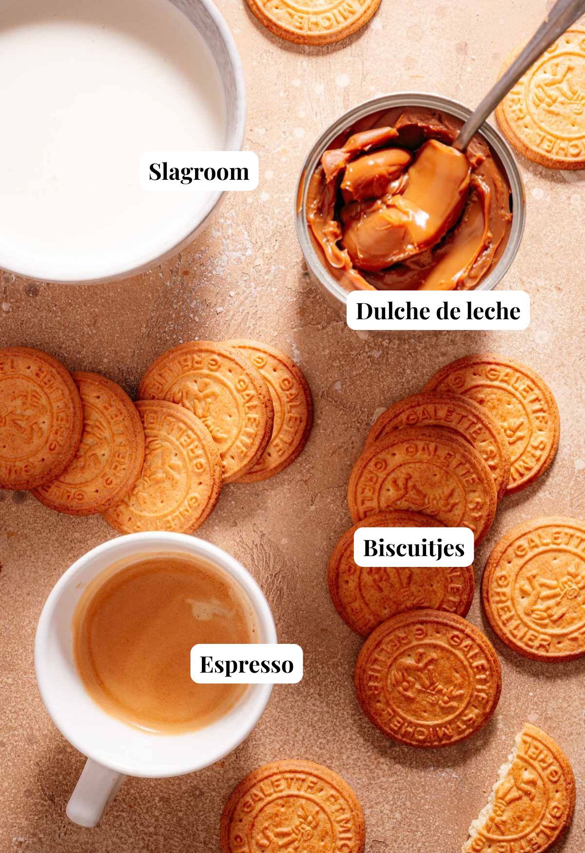 Ingredienten bolo de bolacha portugees toetje